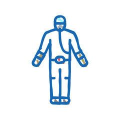 protection asbestos icon doodle illustration