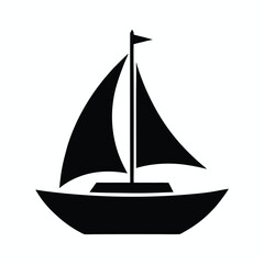 Simple Sailboat Illustration – Minimalist Vector for Nautical and Travel Designs