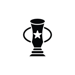 Outlined trophy icon for achievement, sports victory, competition, award events, and winner badges.