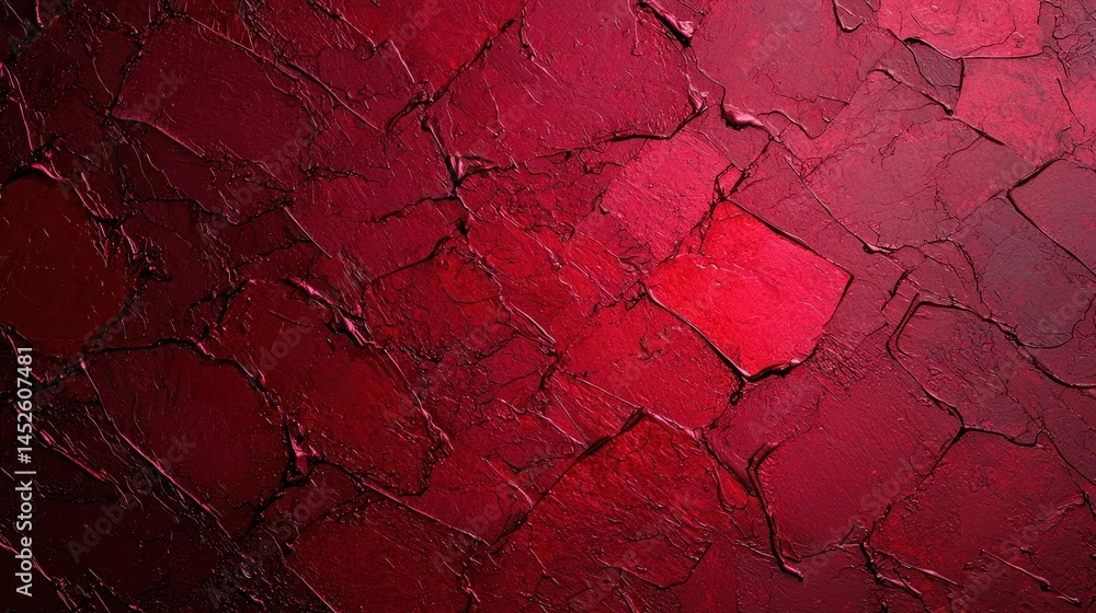 Poster textured red surface with cracks and layers for artistic backgrounds