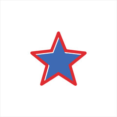Obraz premium red star on white background