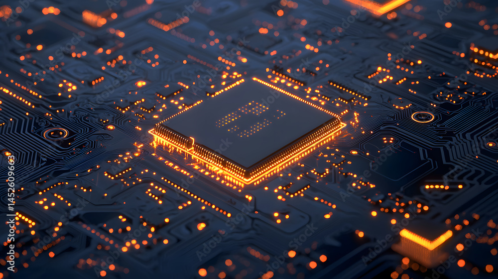 Poster creating high-resolution advertising materials for tech products digital space visual content profes
