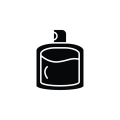 Elegant perfume bottle icon in minimal line style, perfect for beauty, cosmetics, fragrance branding, and fashion design concepts.