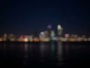 Abstract background of city night light bokeh
