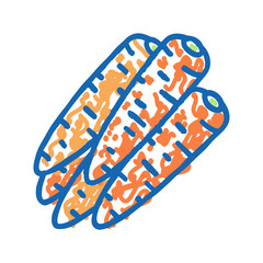 bunch carrot icon doodle illustration