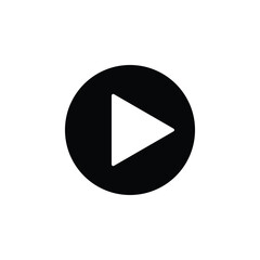 Triangle-shaped play icon for media apps, video players, and digital user interface controls.