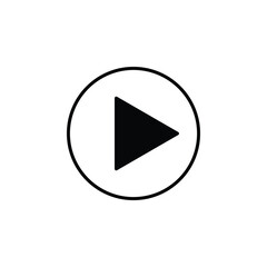 Triangle-shaped play icon for media apps, video players, and digital user interface controls.