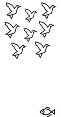 vector illustration of an abstract bird