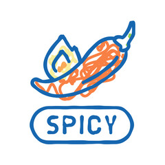 spicy level spicy icon doodle illustration