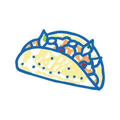 mexican food icon doodle illustration
