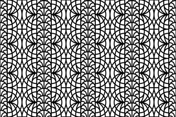 Abstract seamless intricate lace pattern. Black and white repeatable luxury, elegant pattern design.