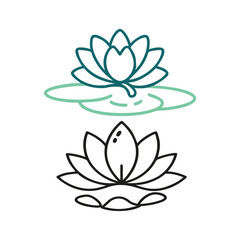 vector illustration of lotus flower