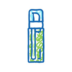 natural extract from cucumber icon doodle illustration