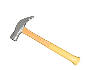 A hammer on transparent background 