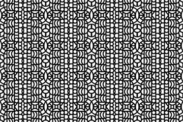 Abstract seamless intricate lace pattern. Black and white repeatable luxury, elegant pattern design.