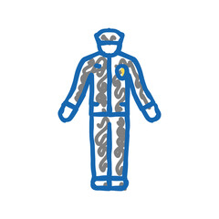 police worker policeman icon doodle illustration