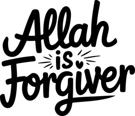 Allah Is Forgiver Islamic Quote Art