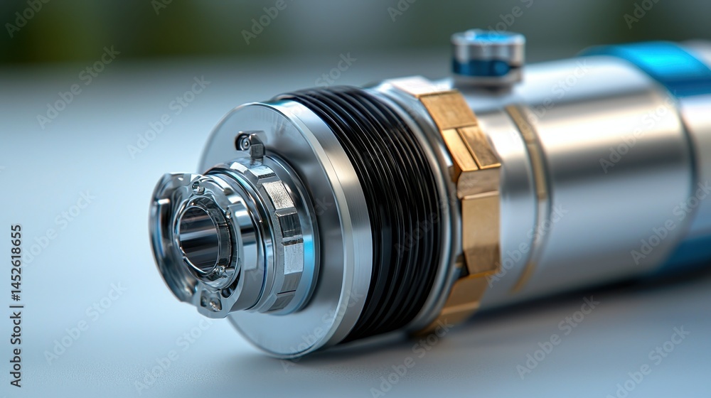Poster metallic component with detailed design and precision engineering features