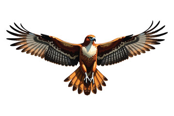 eagle in flight vector illustration