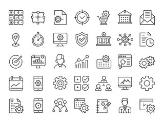 Project Management Icon Empowering Leaders and Teams.eps