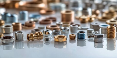 Gleaming nuts bolts and rings