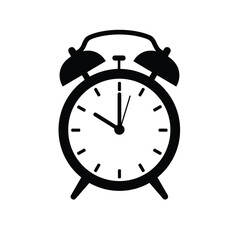 clock black silhouette vector, alarm clock silhouette 