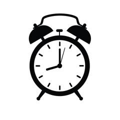 clock black silhouette vector, alarm clock silhouette 