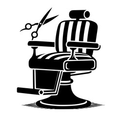 Barber Chair Silhouette for Salon and Grooming Design