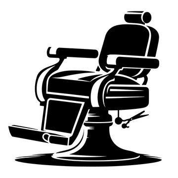 recommend clip art: Barber Chair Silhouette for Salon and Grooming Design