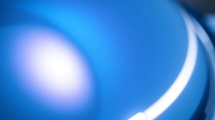 Abstract Blue Orb with White Light Reflection, Smooth Gradient Texture - Ideal for Modern Backgrounds and Creative Designs                            