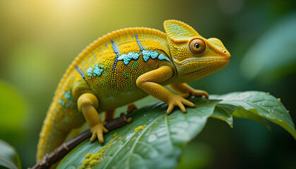Fototapeta premium beautiful Chameleon lizard 