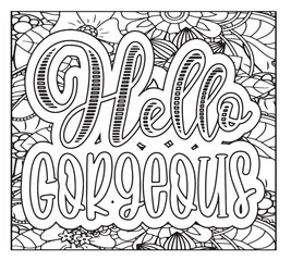 Obraz premium Motivational Quotes Coloring Pages For Adutls
