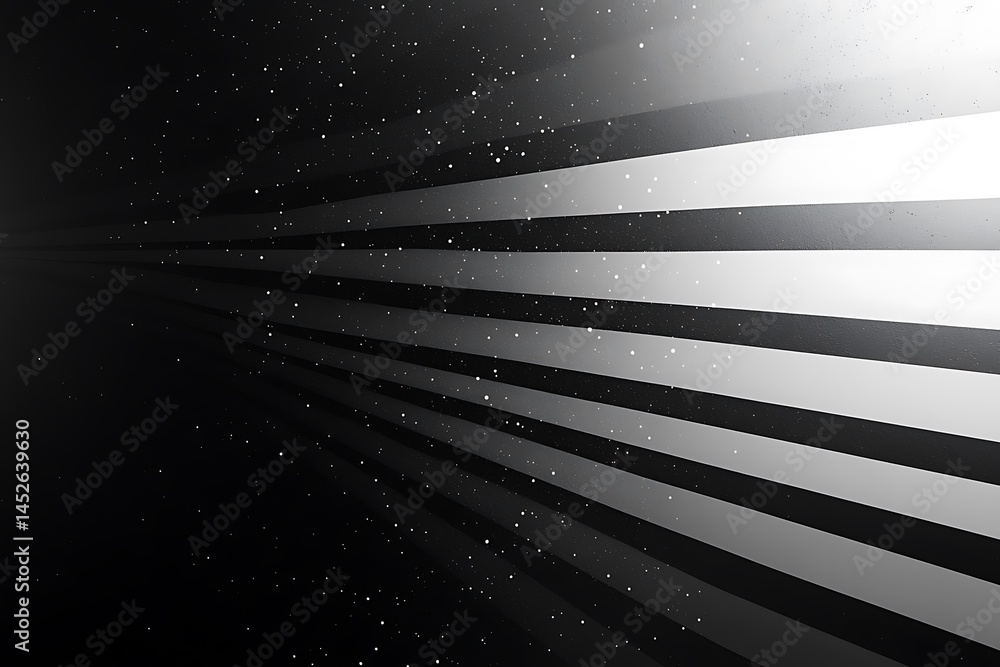 Poster abstract gray and black striped background with sparkling dust particles creating a modern and elega
