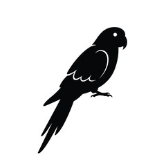 parrot silhouette vector, parrot bird icon clip art 