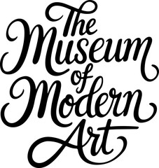 Museum Modern Art Calligraphy Design