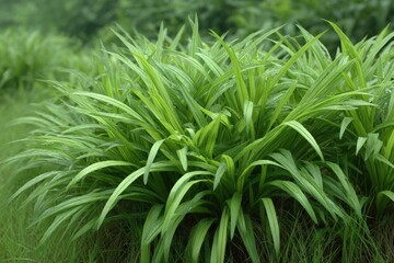Naklejka premium Green Plant Bush Close-up