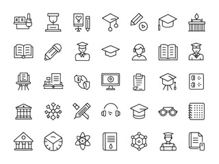 Graduate Studies Career Advancement Line Art