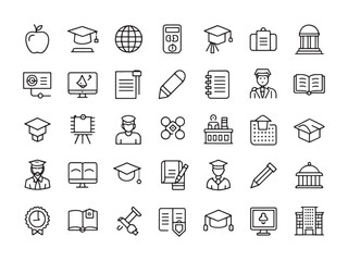 Graduate Studies Academic Journey Line Art