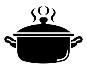Steam Pot silhouette vector illustration