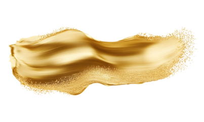 Gold paint brush stroke
