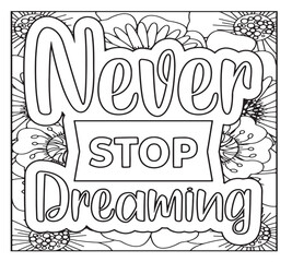 Motivational Quotes Coloring Pages For Adutls
