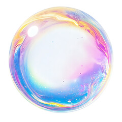 Obraz premium soap bubble colorful isolated on white PNG bubble transparent bubbles