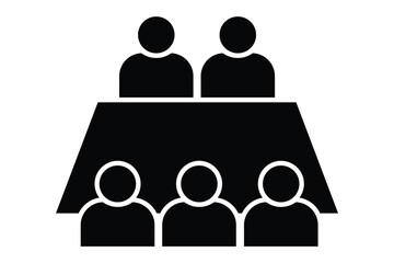 Meeting Room icon. icon of a person Training seminar. 