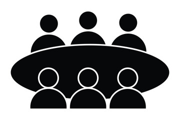 Meeting Room icon. icon of a person Training seminar. 