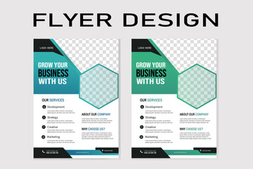Corporate creative colorful business flyer template design Perfect for creative professional business. vector template 