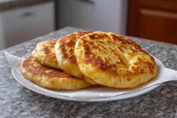 Potato Flatbread on Plate