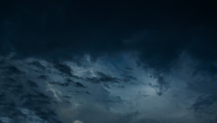 Cloud storm sky dark rain lightning thunder stormy typhoon nature light scene rainy atmosphere...