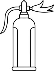 fire extinguisher outline vector illustration line art