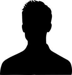 men head silhouette avatar, profile icons. Vector illustration silhouette