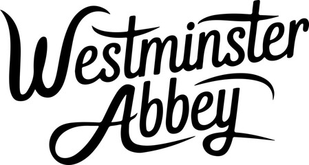 Westminster Abbey Calligraphy Script Logo
